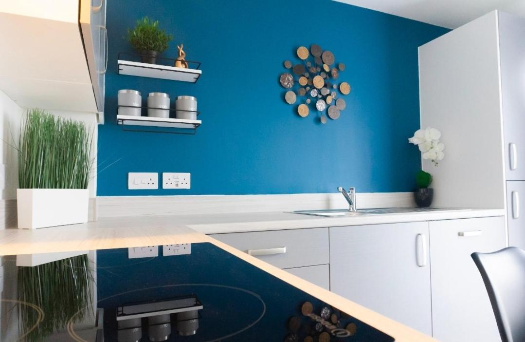 Stylish House With Private Parking Glasgow Exterior foto