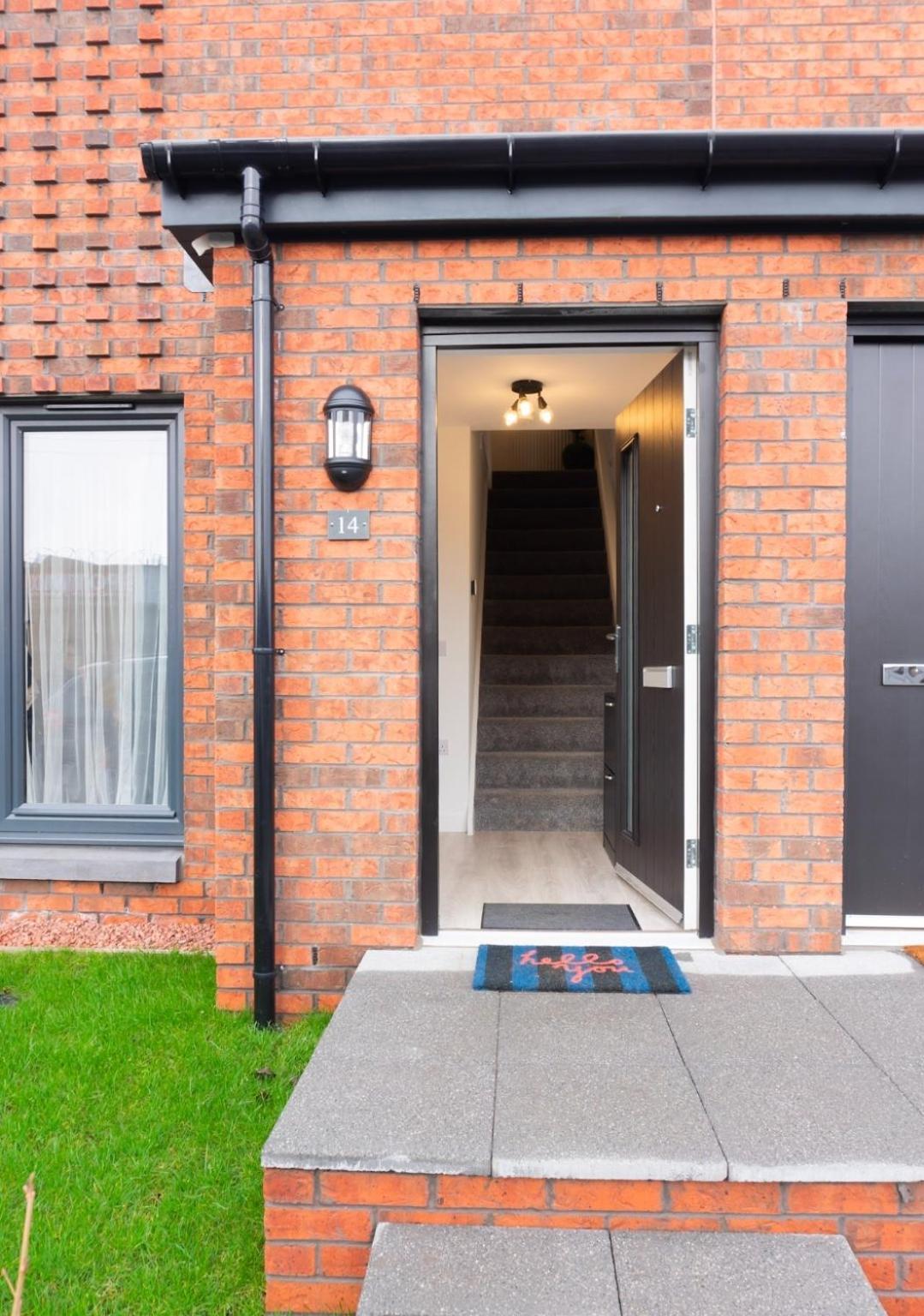 Stylish House With Private Parking Glasgow Exterior foto